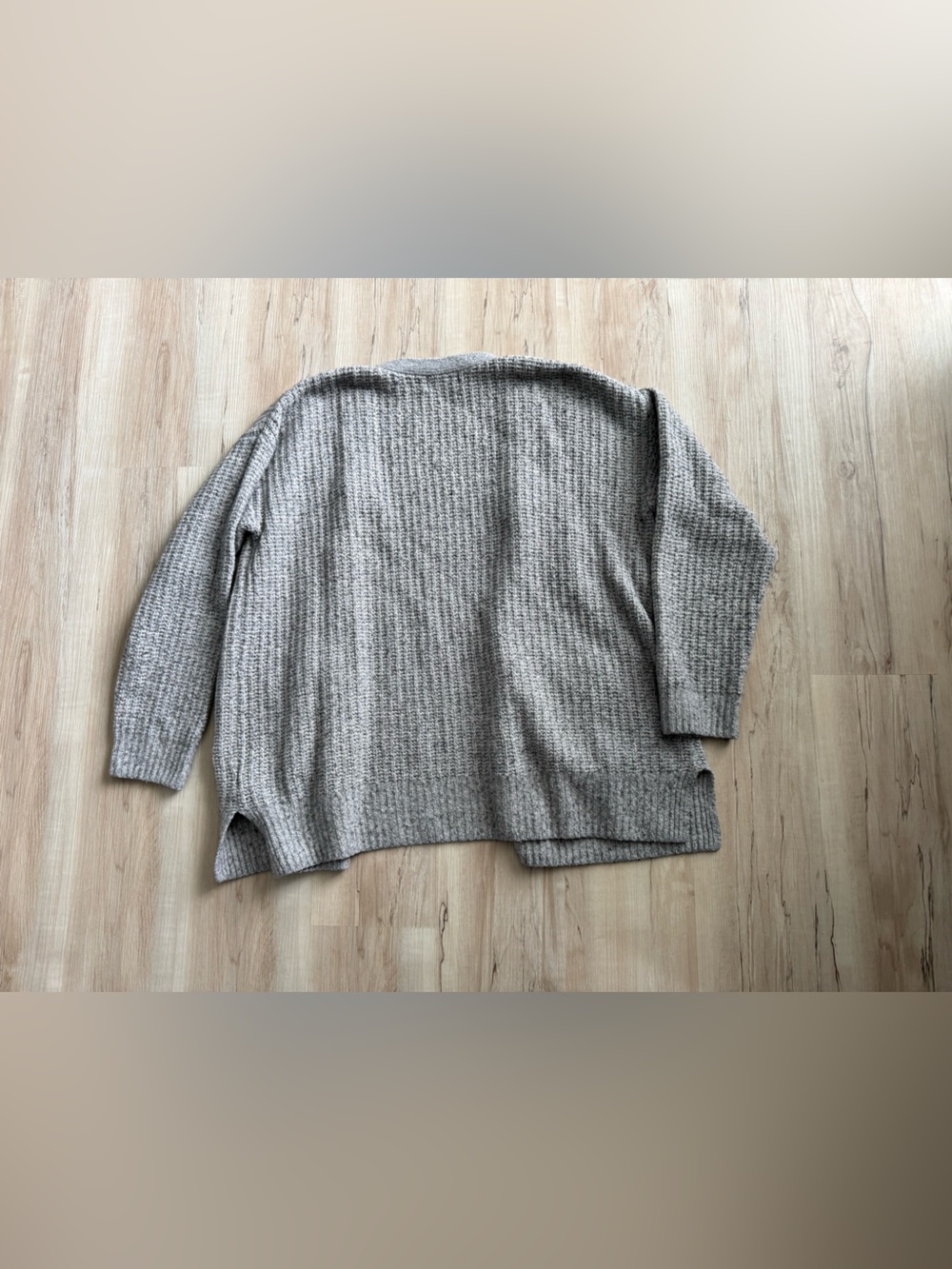 By Anthropologie Oversized Merino Wool Blend Chunky Knit Cardigan Sweater L - Picture 6 of 6